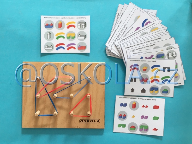Stavění z kostek - předloha geotrio
