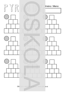 Pracovní listy - Součtové pyramidy 3